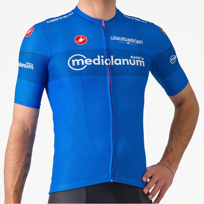 Heren Fietskleding Blauwe Trui Giro d'Italia 2024 Classificatie