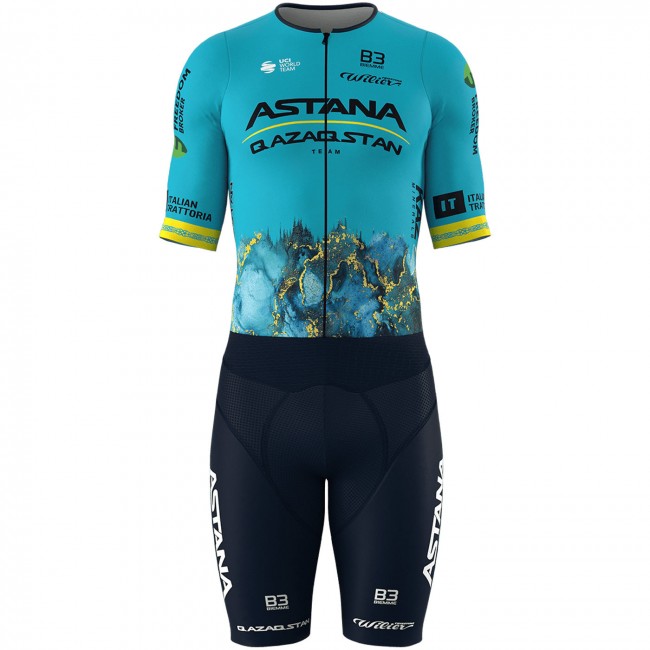 Heren Fietskleding Biemme Astana Qazaqstan 2024 Eendelig Pak