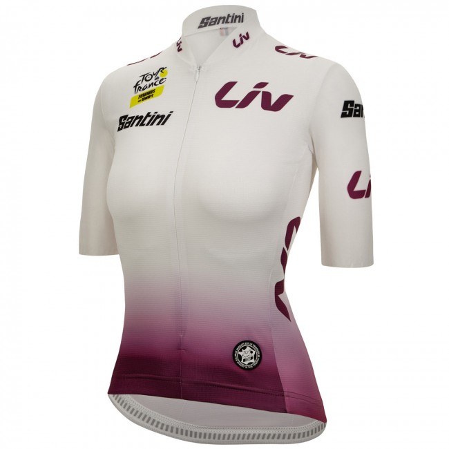 Dames Fietskleding Wit dames T-shirt Tour de France 2024