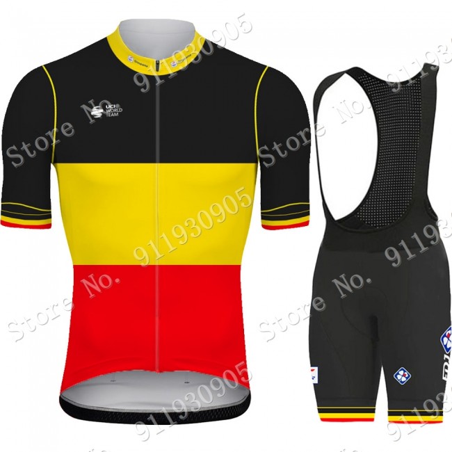 FDJ Pro Team belgium 2021 Fietskleding Fietsshirt Korte Mouw+Korte Fietsbroeken Bib 2021072855