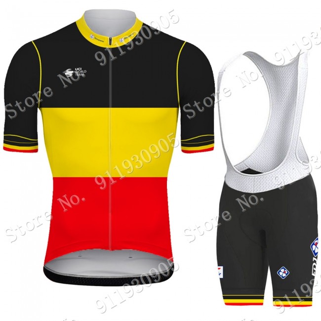 FDJ Pro Team belgium 2021 Fietskleding Fietsshirt Korte Mouw+Korte Fietsbroeken Bib 2021072857