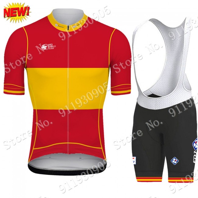 FDJ Pro Team Spanish Espana 2021 Fietskleding Fietsshirt Korte Mouw+Korte Fietsbroeken Bib 2021072841