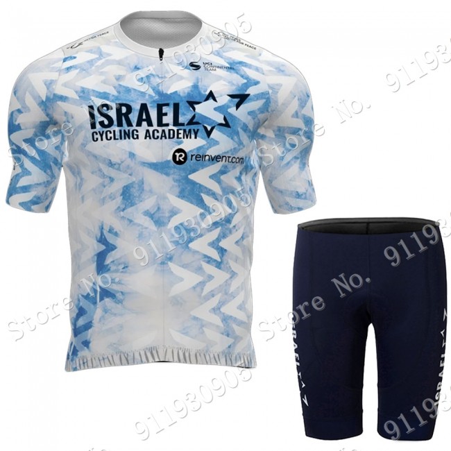 White Israel Start Up Nation Giro d-Italia 2021 Fietskleding Fietsshirt Korte Mouw+Korte Fietsbroeken Bib 2021072879