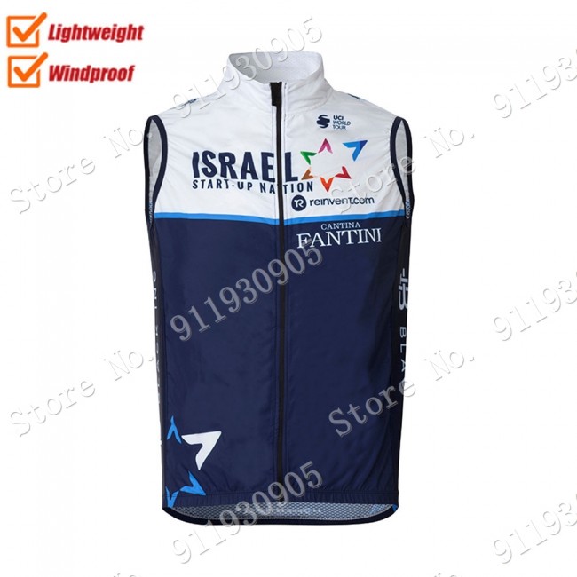 White Israel Start Up Nation Giro d-Italia 2021 Cycling Vest Wind Vest 2021072880