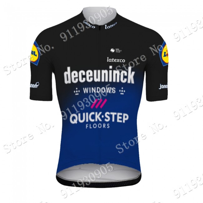 Deceuninck Quick Step Pro Team Black 2021 Wielerkleding Fietsshirt Korte Mouw 2021072929