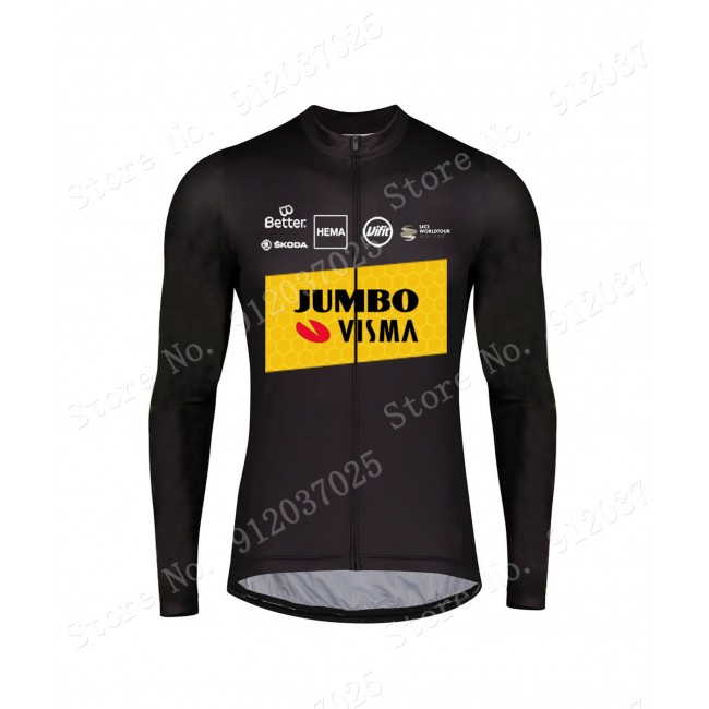 New Style Jumbo Visma 2021 Team Wielerkleding Fietsshirt Lange Mouw 2021062671