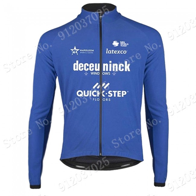 Deceuninck quick step 2021 Team Wielerkleding Fietsshirt Korte Mouw Blue 2021062695