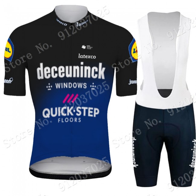 Quick Step 2021 Team Fietskleding Fietsshirt Korte Mouw+Korte Fietsbroeken Bib 2021062678