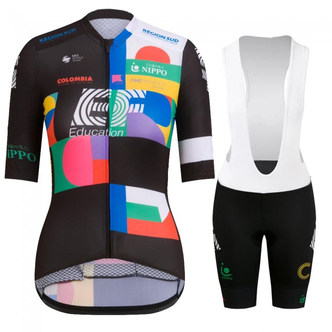 Women EF Education Frist Tour De France 2021 Fietskleding Fietsshirt Korte Mouw+Korte Fietsbroeken Bib 2021062797