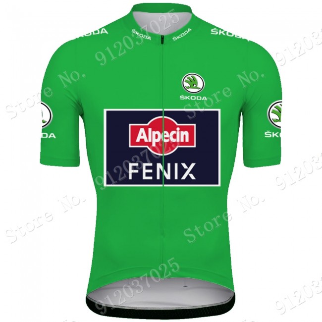 Green Alpecin Fenix Tour De France 2021 Team Wielerkleding Fietsshirt Korte Mouw 2021062697