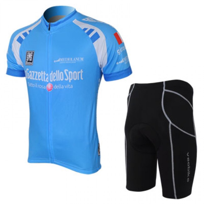 2012 Giro d-Italia Fietsshirt Korte mouw+Korte fietsbroeken met zeem Kits blauw zwart 592