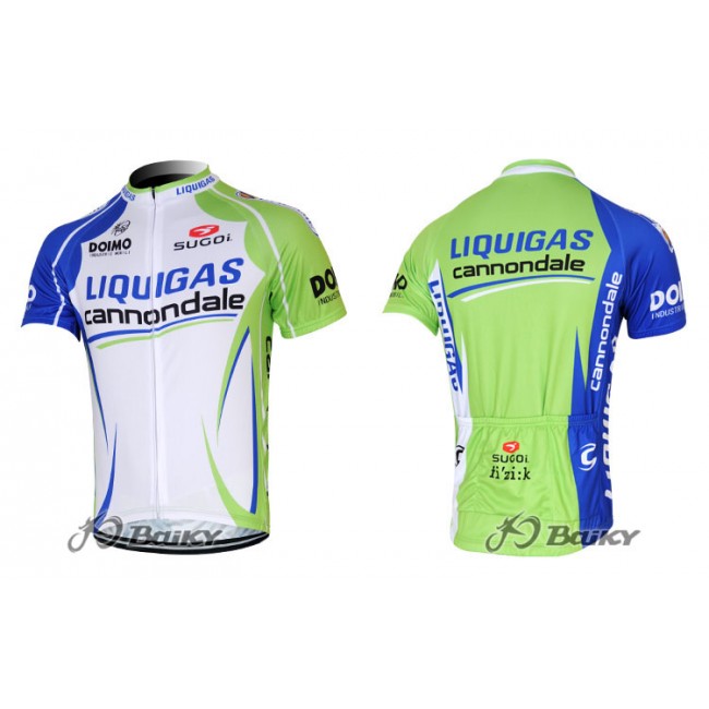 2012 Liquigas Cannondale Fietsshirt Korte mouw groen wit 3852