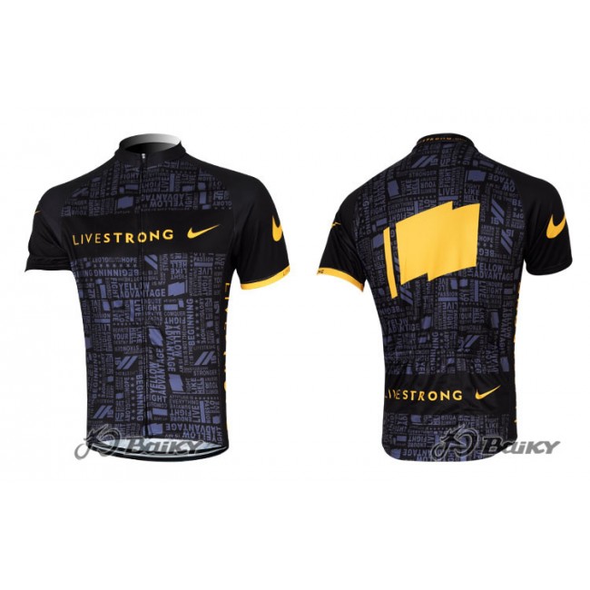 2012 LiveStrong Pro TEAM Fietsshirt Korte mouw zwart 3842