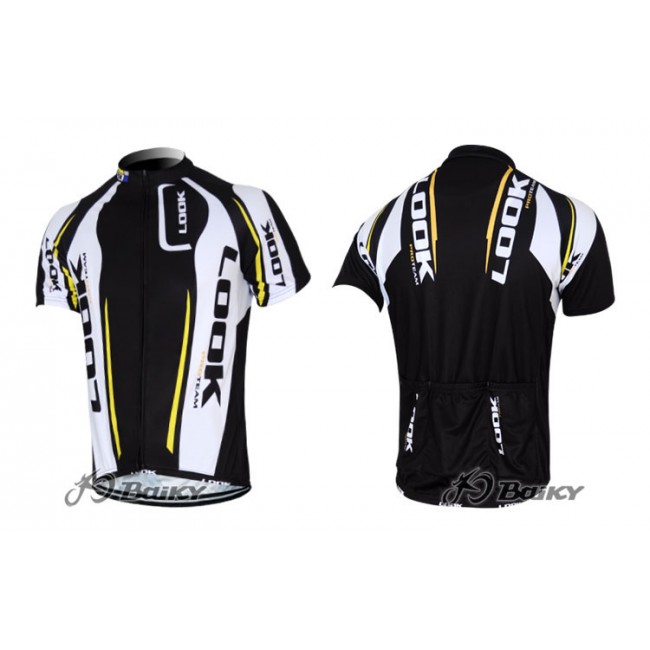 2012 Look Cycle Fietsshirt Korte mouw wit zwart 3844