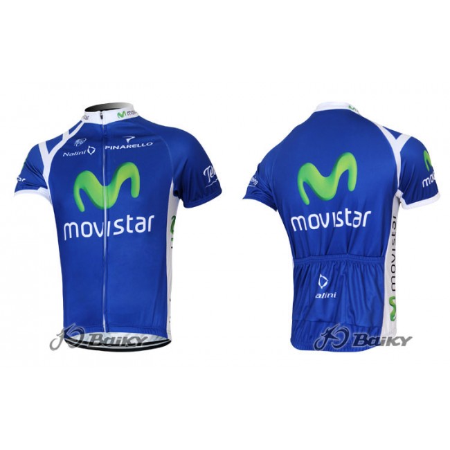 2012 Movistar Fietsshirt Korte mouw blauw 3856