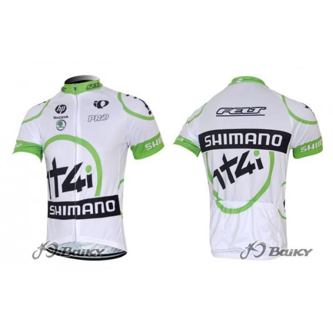 2012 Shimano 1t4iFietsshirt Korte mouw wit groen 3869