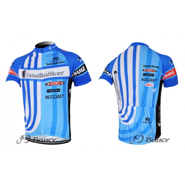 2012 UnitedHealthcare Fietsshirt Korte mouwblauw 3863