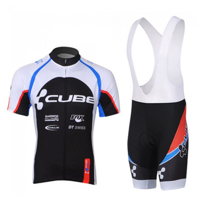 2013 Cube Fietspakken Fietsshirt Korte+Korte koersbroeken Bib wit zwart 619