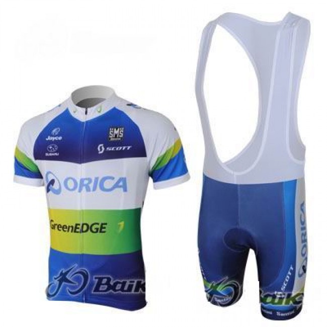 2013 Green Edge ORICA Fietspakken Fietsshirt Korte+Korte koersbroeken Bib blauw 643