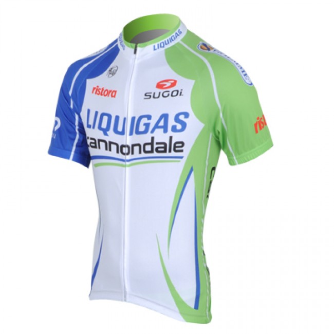 2013 Liquigas Cannondale Pro Team Fietsshirt Korte mouw groen wit 659