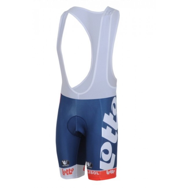 Lotto Belisol Korte fietsbroeken Bib met zeem blauw wit 2013 680