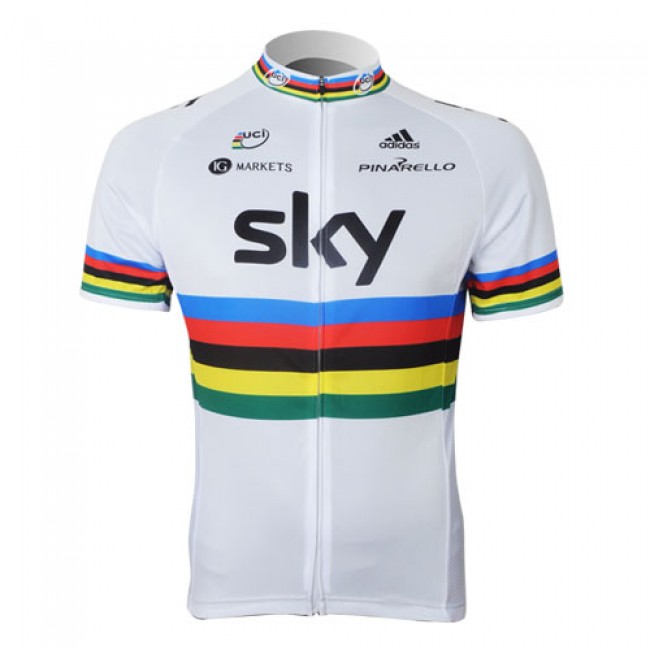 2013 Team Sky UCI Fietsshirt Korte mouw wit 3963
