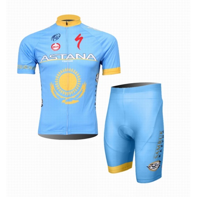 2014 Astana Team Specialized Fietspakken Fietsshirt Korte+Korte fietsbroeken zeem 3982