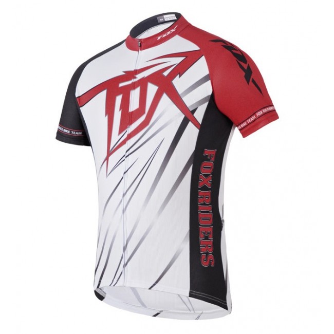 2014 Fox Bike Team Fietsshirt Korte mouw wit rood 3787