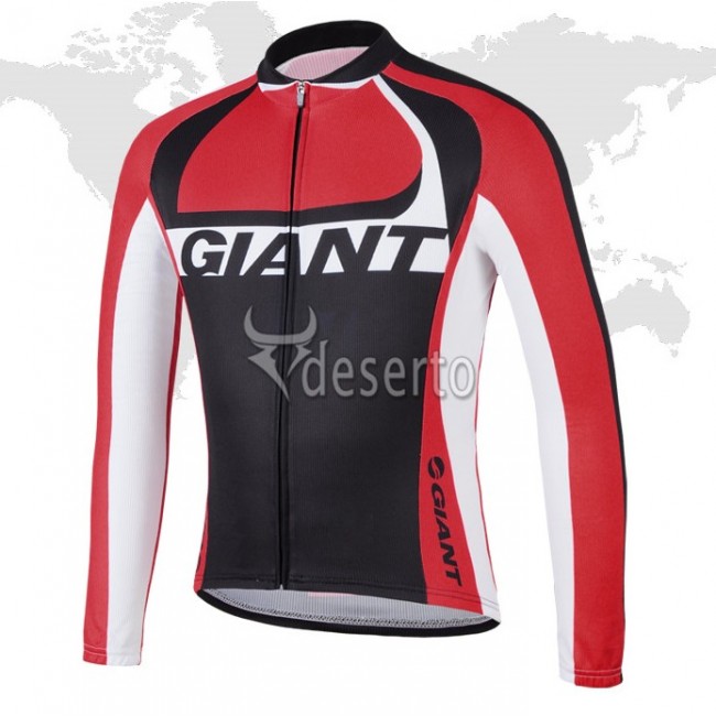 2014 Giant Fietsshirt lange mouw zwart rood 1055