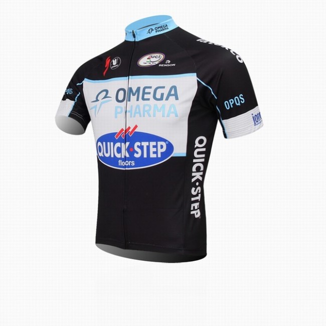 2014 Omega Pharma Quick Step Fietsshirt Korte mouw zwart 1302