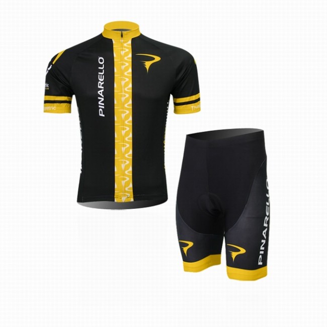 2014 Pinarello Fietspakken Fietsshirt Korte+Korte fietsbroeken zeem zwart geel 3996
