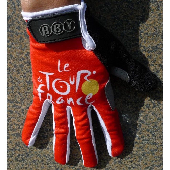 Tour De France Rouge Fiets Handschoen Lang 2911