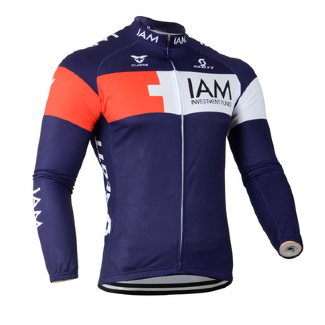 2014 IAM Scott Fietsshirt lange mouw Blauw 1254