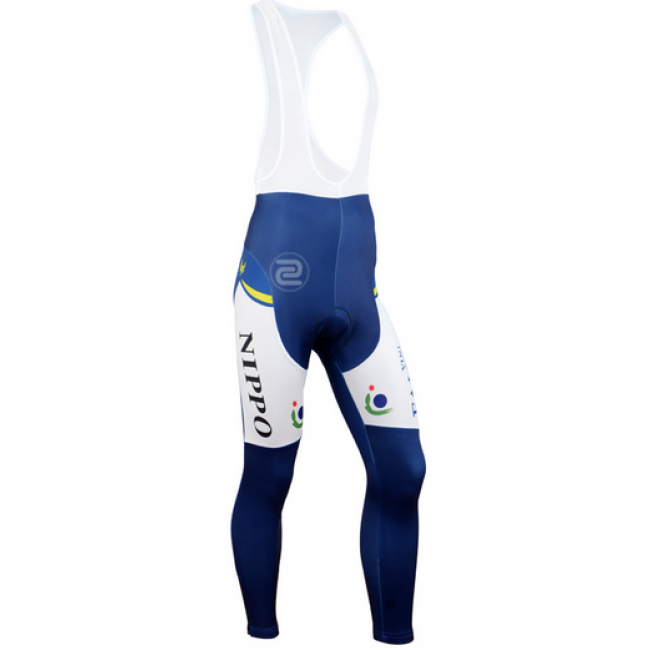 2014 FANTINI Lange Fietsbroeken Bib Blauw geel Wit 1419