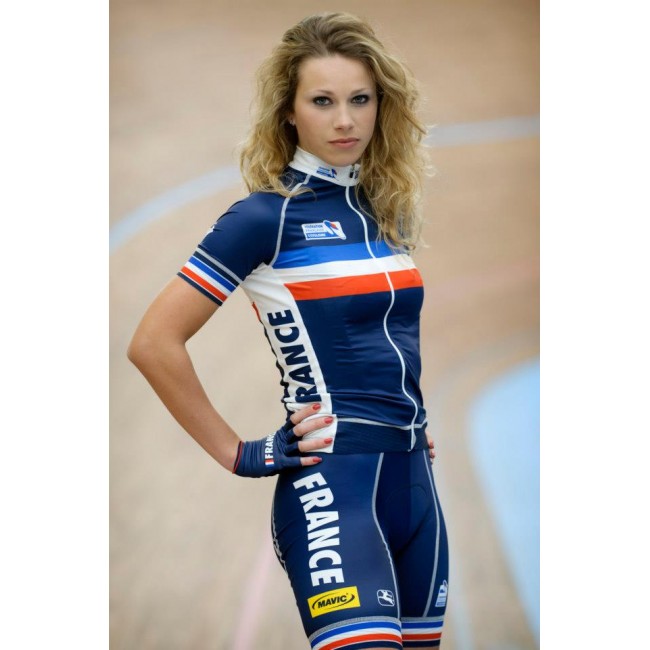 2015 Look France Dames Fietskleding Fietsshirt Korte+Korte fietsbroeken Bib 3611