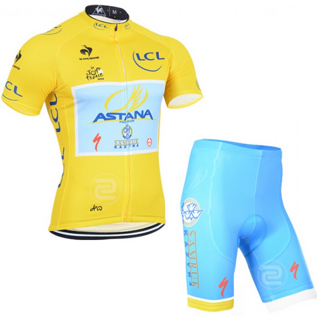 2015 Le Tour France Astana Fietskleding Fietsshirt Korte+Korte Fietsbroeken 819