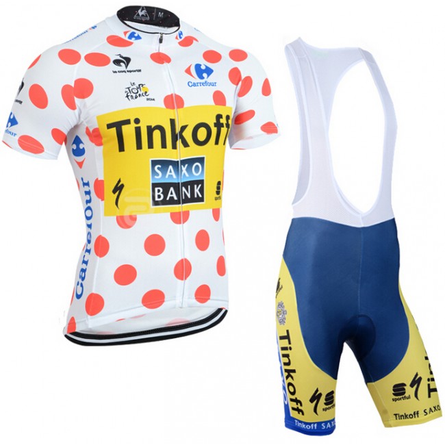 2015 Le Tour France Saxo Bank Fietskleding Fietsshirt Korte+Korte Fietsbroeken Bib 1321