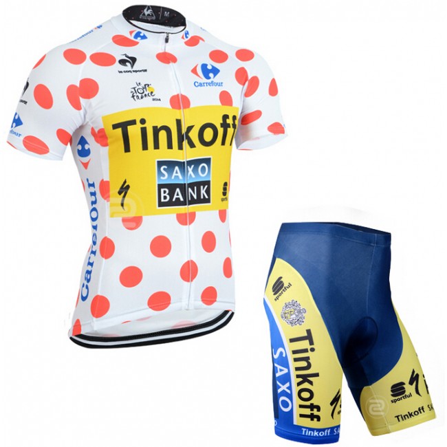 2015 Le Tour France Saxo Bank Fietskleding Fietsshirt Korte+Korte Fietsbroeken 1322
