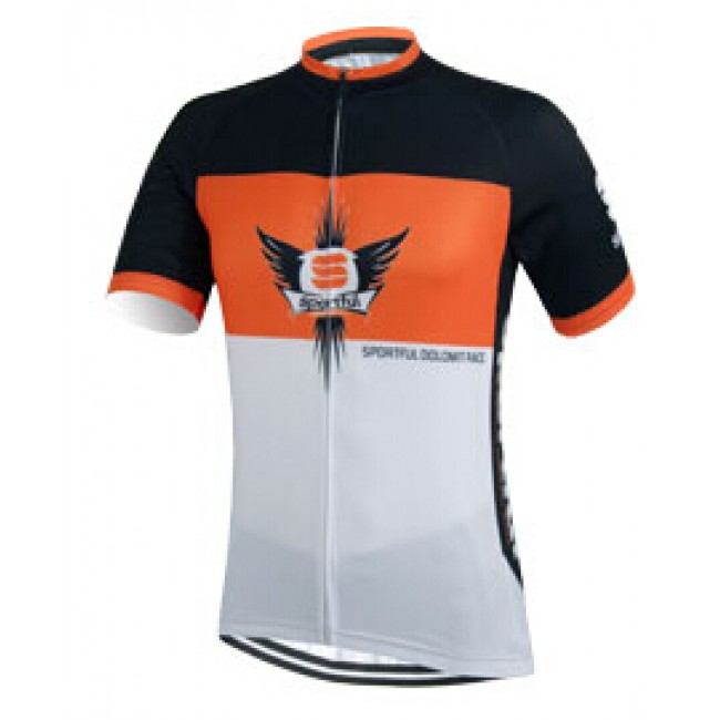 2015 Sportful wit zwart orange Fietsshirt Korte Mouwen 2277
