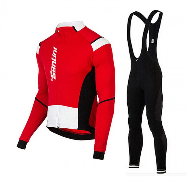 2015 Santini UCI Long Sleeve and Cycling bib Pants Cycling Kits Strap 2396