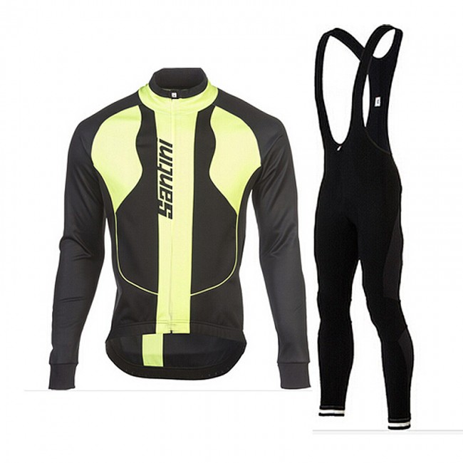 2015 Santini UCI Long Sleeve and Cycling bib Pants Cycling Kits Strap 2394