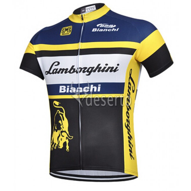 2015 Lamborghini Bianchi Fietskleding Fietsshirt Korte 1509