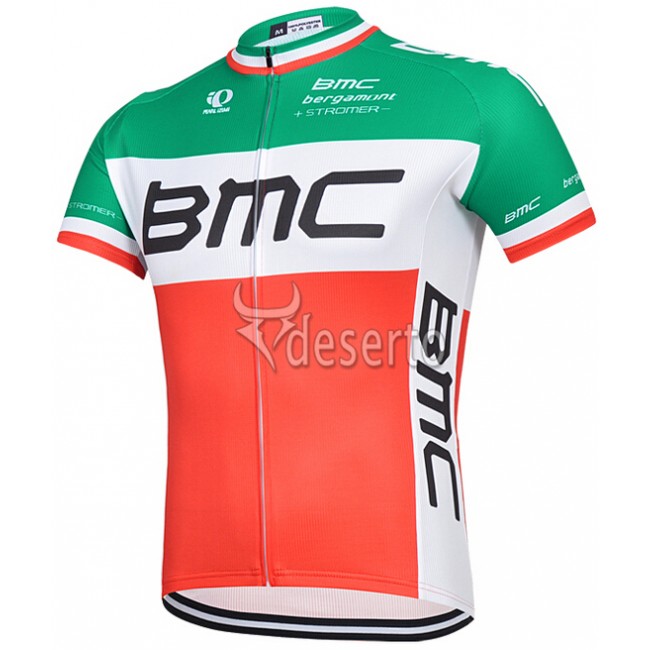 2015 BMC Fietskleding Fietsshirt Korte rood groen 1544