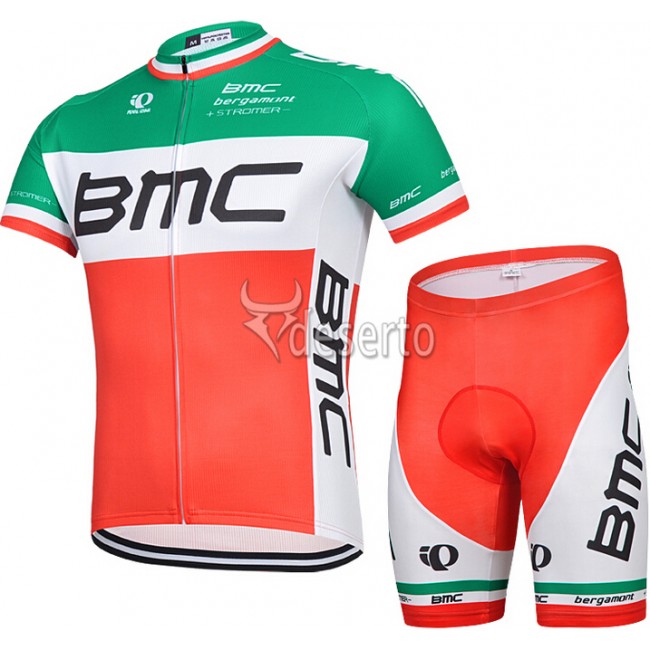 2015 BMC Fietsshirt Korte Mouw+Korte Fietsbroeken rood groen 1543