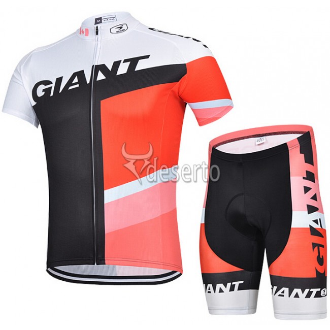 2015 Giant Fietsshirt Korte Mouw+Korte Fietsbroeken Zwart rood 1756