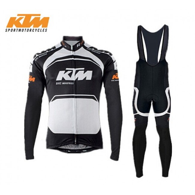 2015 KTM Fietskleding Fietsshirt lange mouw+Lange fietsbroeken Bib 2185