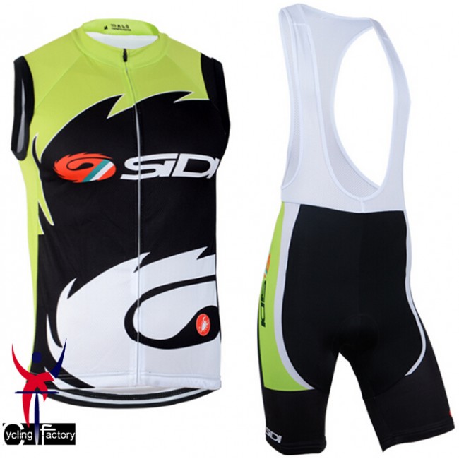 2014 SIDI Fietsshirt Zonder Mouwen+Korte Fietsbroeken Bib 1446