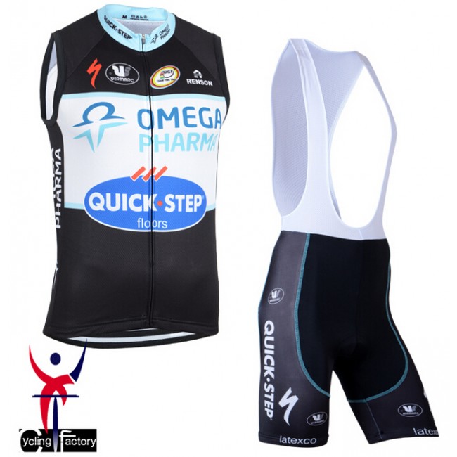 2014 Omega Pharma Quick Step Fietsshirt Zonder Mouwen+Korte Fietsbroeken Bib 1310