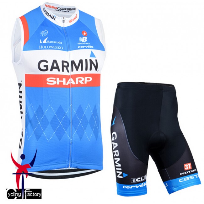 2014 Garmin Sharp Fietsshirt Zonder Mouwen+Korte Fietsbroeken 1240