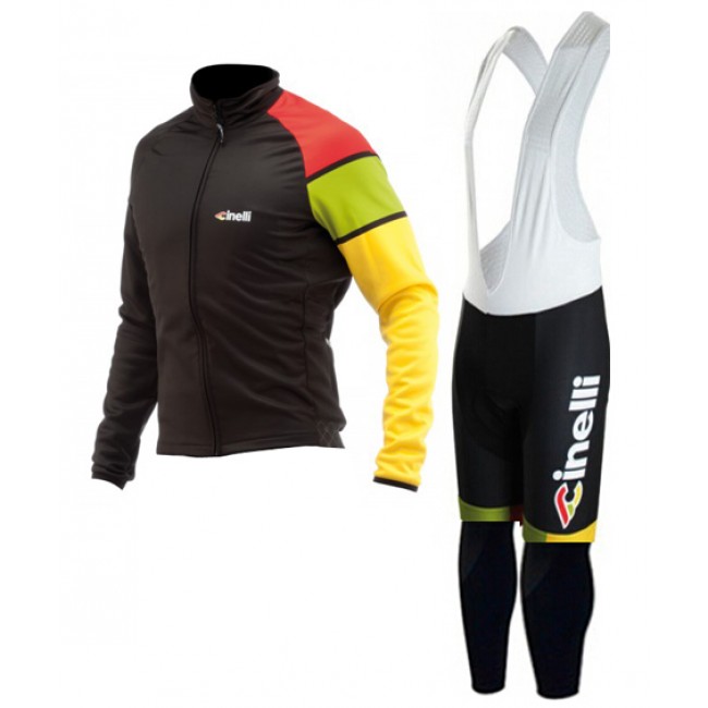 2015 Cinelli Fietskleding Fietsshirt lange mouw+Lange fietsbroeken Bib 2149